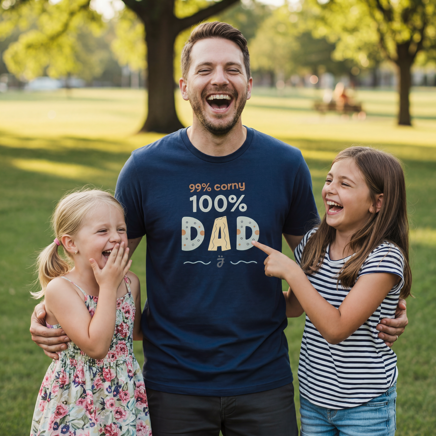 "99% Corny, 100% Dad" Short Sleeve T-shirt